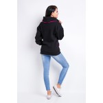 Pulover negru cu guler supradimensionat