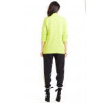 Sacou lime office-elegant cu maneci trei sferturi