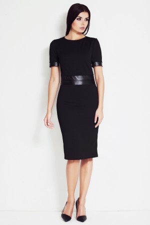 Rochie office neagra de dama Awama 40/L