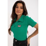 Bluza polo dama verde slim fit Bluza polo dama verde slim fit