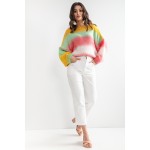 Pulover dama colorat supradimensionat