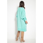 Cardigan lung elegant de dama biscay verde cu nasturi Cardigan lung elegant de dama biscay verde cu nasturi