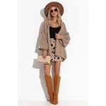 Cardigan supradimensionat latte Almara