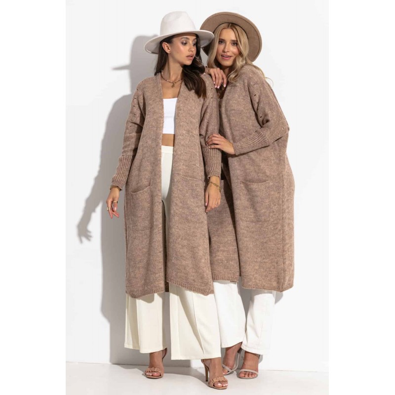 Cardigan elegant sic stilat dama cappuccino