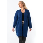 Cardigan albastru tricotat colorat F1481-4