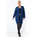 Cardigan albastru tricotat colorat F1481-4