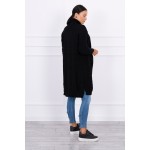 Cardigan midi negru cu model torsade 2019-1-3