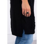 Cardigan midi negru cu model torsade 2019-1-3