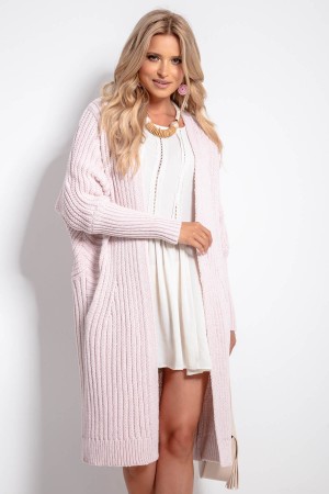 Cardigan clasic cu maneci lungi,elegant și confortabil pinkpowder