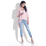Cardigan cu colturi si maneci trei sferturi pinkpowder