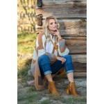Cardigan lung cu dungi colorate F583-4