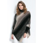 Poncho elegant tip helanca in doua culori cappucino