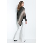Poncho elegant tip helanca in doua culori cappucino