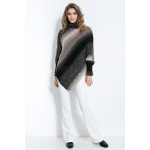 Poncho elegant tip helanca in doua culori cappucino