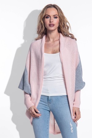 Cardigan de dama elegant cu margini rotunjite Pinkpowder