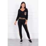 Trening de dama negru cu imprimeu animal print