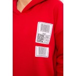 Hanorac casual cu gluga rosu Hanorac casual cu gluga rosu