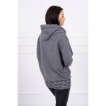 Hanorac casual cu gluga gri-inchis