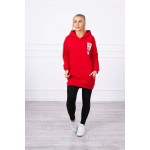Hanorac casual cu gluga rosu Hanorac casual cu gluga rosu