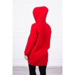 Hanorac casual cu gluga rosu Hanorac casual cu gluga rosu