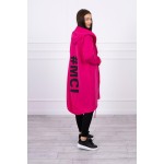 Cardigan Fuchsia dama cu lungime medie