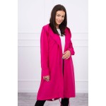 Cardigan Fuchsia dama cu lungime medie