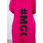 Cardigan Fuchsia dama cu lungime medie