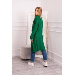Cardigan verde midi de zi cu model torsade Cardigan verde midi de zi cu model torsade
