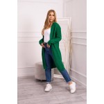 Cardigan verde midi de zi cu model torsade Cardigan verde midi de zi cu model torsade
