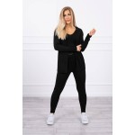 Compleu 3 piese pantaloni, pulover si top negru Compleu 3 piese pantaloni, pulover si top negru