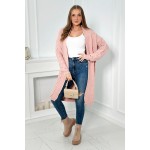 Cardigan dama Impletituri casual-clasic roz