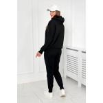 Trening dama negru din doua piese din material tricotat Trening dama negru din doua piese din material tricotat