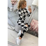 Trening dama tricotat alb casual-sport