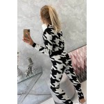 Trening dama tricotat alb casual-sport