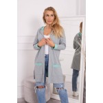 Cardigan cu gluga din bumbac si elastan in doua culori