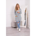 Cardigan cu gluga din bumbac si elastan in doua culori
