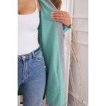 Cardigan cu gluga din bumbac si elastan in doua culori