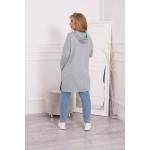 Cardigan cu gluga din bumbac si elastan in doua culori