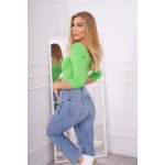 Bluza sport de dama verde cu maneci trei sferturi Bluza sport de dama verde cu maneci trei sferturi