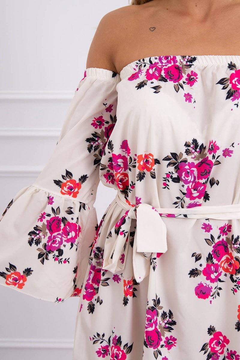Rochie Din In Cu Maneci Evazate Teresa