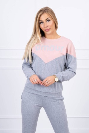 Set-compleu sport dama in doua culori gri