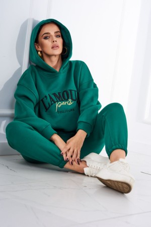 Trening gros vatuit dama, L'Amour, 90%bumbac, marime universala, verde