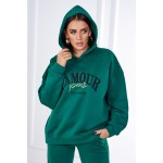 Trening gros vatuit dama, L'Amour, 90%bumbac, marime universala, verde