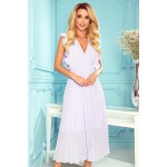 Rochie Erva lila eleganta de ocazie plisata din şifon Rochie Erva lila eleganta de ocazie plisata din şifon