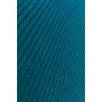 Rochie din acril de zi midi albastra cu maneci lungi Rochie din acril de zi midi albastra cu maneci lungi