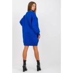 Pulover lung dama albastru oversize pentru colant Pulover lung dama albastru oversize pentru colant