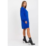 Pulover lung dama albastru oversize pentru colant Pulover lung dama albastru oversize pentru colant