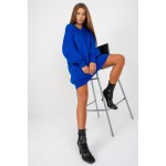 Pulover lung dama albastru oversize pentru colant Pulover lung dama albastru oversize pentru colant
