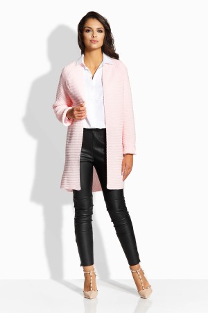 Cardigan elegant de dama cu maneci lungi roz