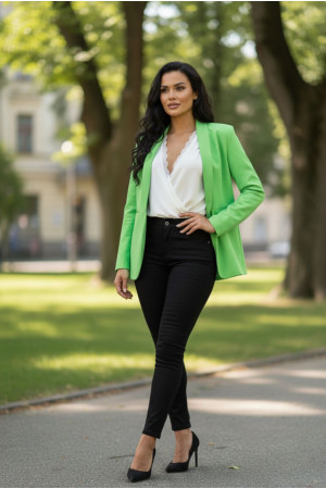 Sacou verde deschis dama elegant 9346-4